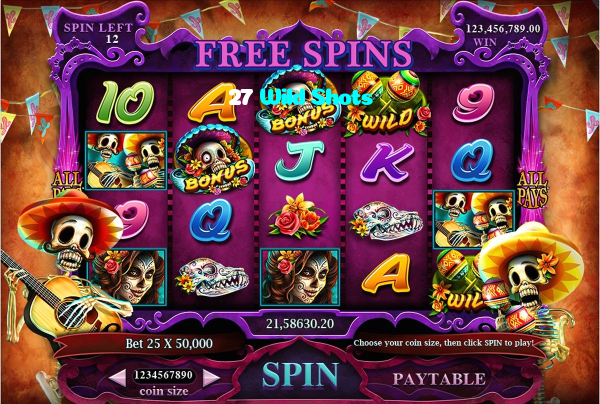 27 Wild Shots casino presented on mobile device in Pakistan with slots and live games